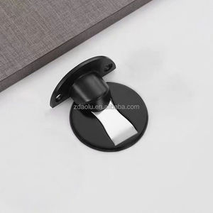Tope de Puerta Magnético de Acero Inoxidable Negro Mate con Adhesivo para Baño, <span class=keywords><strong>Sin</strong></span> Perforaciones - Precio de Fábrica con Ventaja - Product Image 1