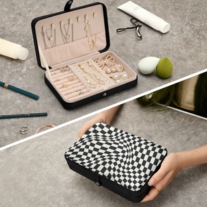 Luxury New Style <b>Leather</b> Jewelry Display Travel Jewelry Case for Necklace <b>Bracelet</b> Bangle Earrings Rings - Product Image 6