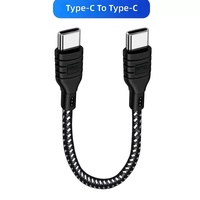 Câble enroulé tressé en gros avec conducteur en cuivre nu Type C vers Type C pour microphone cravate sans fil