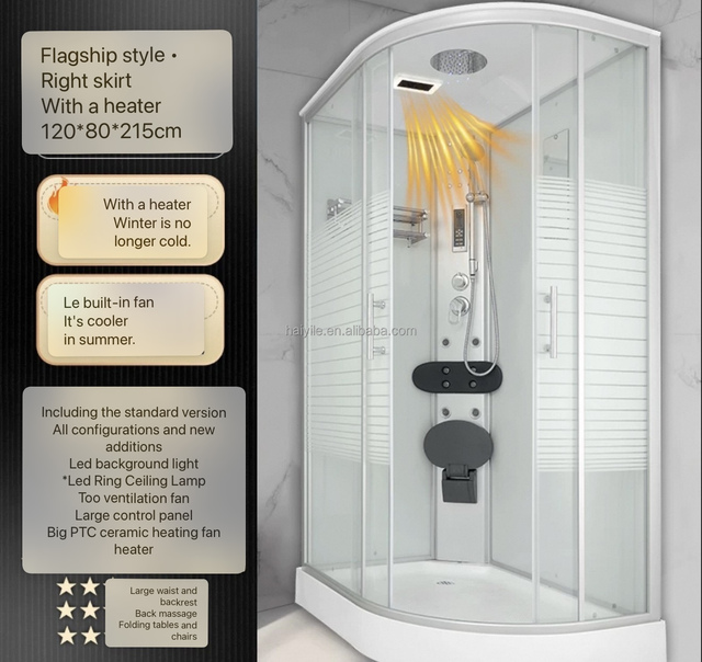 Steam Bath Cubicle Steam and Shower Unit High Quality Simple Wet Steam Shower Cabin With Place It in the Interior