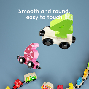 교육용 몬테소리 나무 장난감 1-3세 유아용 숫자 기차 장난감 - Product Image 2