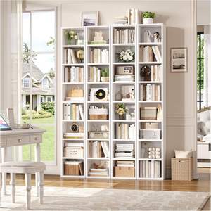 رف وسائط 8 طبقات ، قرص مضلع نحيف <span class=keywords><strong>DVD</strong></span> مع أرفف قابلة للتعديل ، حافظة ضيقة طويلة للمكتب المنزلي - Product Image 4