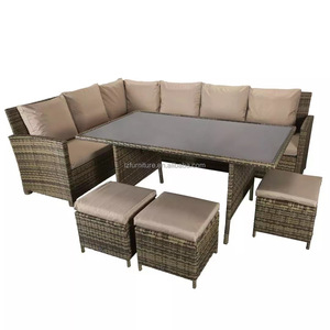 Muebles de Patio Modernos, Sofá de Jardín con Mesa para Fogatas, Sofás de Mimbre de Ratán para Terraza, Hotel o Patio - Product Image 2