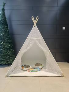 Personnalisation professionnelle tente de <span class=keywords><strong>tipi</strong></span> en dentelle de luxe tente de soirée pour filles - Product Image 6