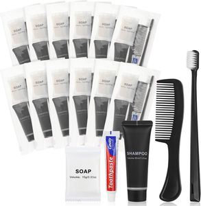 Custom Logo Star Disposable Eco-Friendly Hotel Amenities Bathroom <b>Kit</b> Toothpaste Shampoo Toothbrush-Travel Size for Room - Product Image 1