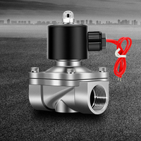 Vanne solénoïde de remplacement en acier inoxydable normalement fermée (NF) pour air, eau, diesel, vanne magnétique électrique à 2 voies