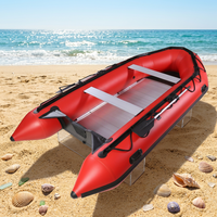 Bateau pneumatique pliable AEP AY-RIB-300 2,3m-5,8m en PVC pour la dérive, écologique, léger, capacité 4 personnes, garantie 2 ans