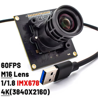 IMX678 USB3.0 Kamera Modülü 8MP 60FPS Web Kamerası Kartı Düşük Aydınlatmalı Tak Çalıştır, Makine Görüşü için 2.8/4/6/8mm M16 Montaj Lensli