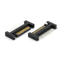 Gran oferta, conector macho SATA de 15 Pines, tipo Dip, conector de alimentación SATA de 180 grados
