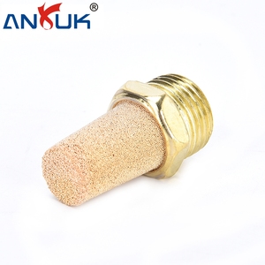 Accesorios de silenciador de latón Filtro de ruido Conector reductor Silenciador de escape neumático de cobre
