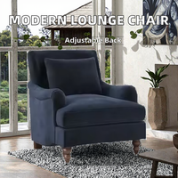 Fauteuil inclinable de salon d'hôtel moderne un siège canapé en velours chaise balcon avec échantillon gratuit en tissu mobilier de maison pour les loisirs