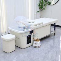 Camilla Lit de lavage capillaire et de spa capillaire pour salon de coiffure et massage thaïlandais, sans installation de plomberie, avec réservoir d'eau et thérapie capillaire