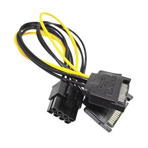 Adaptateur d'<span class=keywords><strong>alimentation</strong></span> double SATA vers PCIE à <span class=keywords><strong>8</strong></span> <span class=keywords><strong>broches</strong></span>, câble convertisseur double 15 <span class=keywords><strong>broches</strong></span> vers <span class=keywords><strong>8</strong></span> (<span class=keywords><strong>6</strong></span> + 2) <span class=keywords><strong>broches</strong></span> pour <span class=keywords><strong>alimentation</strong></span> de <span class=keywords><strong>carte</strong></span> <span class=keywords><strong>graphique</strong></span> - Product Image 6