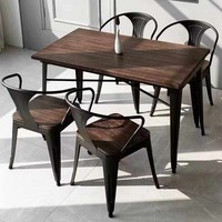 Chaises de salle à manger ergonomiques en fer forgé, tabourets rouges réglables en hauteur, modernes et écologiques, pour usage extérieur dans les hôtels et restaurants