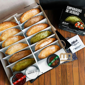 Özel Logo Takeaway Empanada oluklu kutu ile Dip fincan bölücü Cajas Empaques Para Empanada tutucu Wrap Latin hamur - Product Image 1