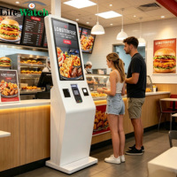 Kiosco de Autoservicio con Pantalla Táctil de 21.5 Pulgadas, Sistema Android, Escáner QR, Cámara, para Pedidos y Pagos en Tiendas de Conveniencia y Supermercados