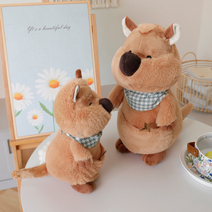 Peluche Quokka super douce et câline avec écharpes à carreaux, adorable peluche Quokka, cadeau - Product Image 2