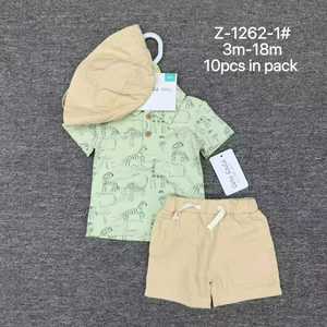 Set Estivo di Alta Qualità per Neonato, 3 Pezzi: Polo a Maniche Corte e Pantaloncini, Abbigliamento Casual per Bambini da 3-18 <span class=keywords><strong>Mesi</strong></span> - Product Image 3