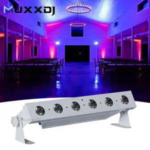 6x18W RGBWA UV LED Wash Batería Uplights inalámbricos DMX512 DJ Party Club Light para Wedding Disco
