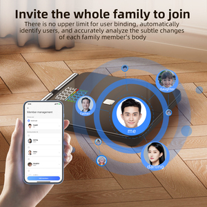 Độc đáo lớn va Màn hình 8 điện cực thành phần phân tích chuyên nghiệp kỹ thuật số BMI quy mô kiểm soát bởi Bluetooth cơ thể chất béo quy mô - Product Image 4