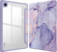 Coque en cuir PU pour Samsung Galaxy Tab A8 10.5 2021 SM X200 X205, coque arrière rigide en acrylique style marbré