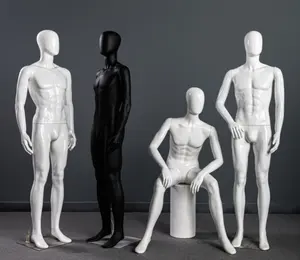 good quality full body male mannequin Plastic standing black white male model Men's clothing model display stand