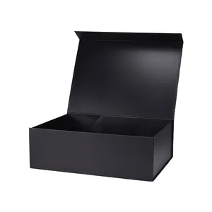 2024 fabrika kaynağı kutusu ambalaj kartonları manyetik kutusu özel karton sert ambalaj hediye büyük siyah kutular