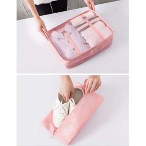 Cubos de Embalaje para Viaje, Juego de 6 Piezas, Organizadores de Equipaje con Bolsa para Zapatos y Bolsa para Artículos de Aseo - Product Image 3