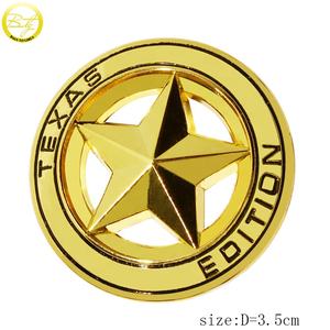 Badge rond de voiture, logo écologique, 20 pièces, enveloppe chromée, édition lettre en émail - Product Image 2