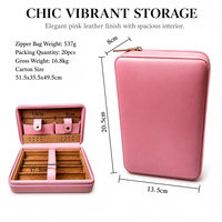 Étui à cigares en cuir tissé de qualité supérieure pour 4 cigares, boîte humidor portable en bois de cèdre, kit de voyage professionnel pour l'élite des affaires