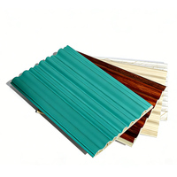 Panel Dinding Dekoratif Kayu WPC Tahan Air Modern, Anti Api, Model Grille untuk Ruang Tamu, Kamar Tidur, Interior dan Eksterior