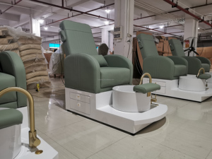 <span class=keywords><strong>2025</strong></span> <span class=keywords><strong>New</strong></span> Nail Salon Möbel Luxus Weiß Pediküre Stühle Weiße Plattform Dusche <span class=keywords><strong>Massage</strong></span> Maniküre Stuhl Fuß Spa - Product Image 3