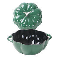 Pots et casseroles en fonte durables en forme de citrouille avec revêtement émaillé pour cuisinières à gaz et à induction – Vente en gros