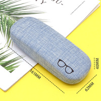 Boîte à lunettes en lin multicolore en gros, style frais, étui rigide de protection pour lunettes, emballage personnalisé de marque