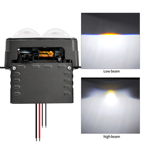 Faro LED Bi-Proiettore Chenlang, <span class=keywords><strong>3</strong></span> Pollici, Quattro Lenti, 6000K+4000K, Due Laser Hi/Lo, 160W/140W, Coppia di Lenti LED per Fari - Product Image 4