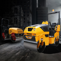 Compacteur routier à tambour double en acier de 1,5 tonne avec moteur diesel à bas prix