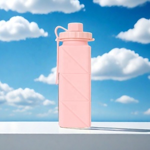 Bouteilles de voyage pliables en silicone de bonne qualité, gobelet pliable en silicone pour le sport en plein air, bouteille d'eau en silicone pour le sport - Product Image 4
