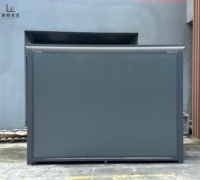 Cuisine extérieure modulaire tout temps au design moderne en acier inoxydable avec abri, îlot barbecue antirouille, armoires de cuisine, marque Zelin
