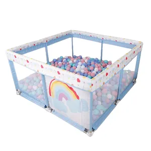Best Selling rainbow cheap baby play Oxford Fabric fence baby cloth playpens