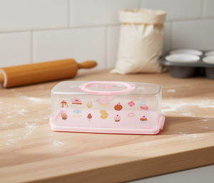 Caja de pan rectangular portátil, 36x16x14cm, con tapa, accesorios de panadería, diseño bonito para pan, cupcakes, muffins, barras de pastel - Product Image 6