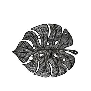 Napperon en <span class=keywords><strong>vinyle</strong></span> Boen en forme de feuille évidé napperons en relief or luxe pour la fête de restaurant à la maison - Product Image 6