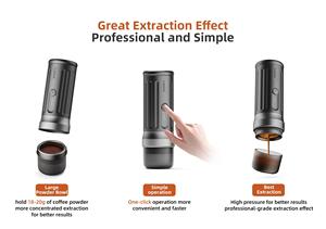 Máy pha cà phê Espresso di động mới năm 2025 PCM03S-MAX Cera+ loại C, máy pha cà phê di động 58mm, sử dụng bột cà phê - Product Image 2