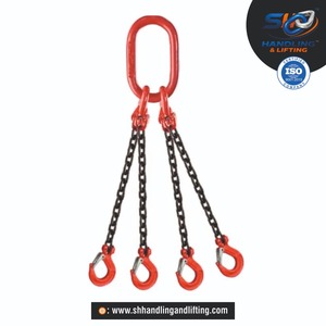 Eslinga de Cadena de Dos Brazos de Acero Aleado Grado 80, Cadena de Elevación G80 de Alta Resistencia con Eslabón Maestro y Ganchos de Seguridad para Elevación con Grúa - Product Image 4