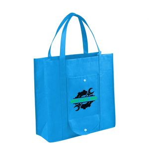 Bolsa de tela reutilizable, bolsa de compras ecológica impresa personalizada con asas, bolsa promocional para supermercado y uso diario - Product Image 4