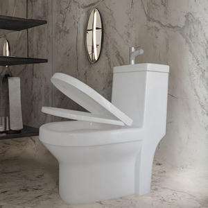 Unità <span class=keywords><strong>Bagno</strong></span> Completa Tre in Uno per Servizi Igienici Commerciali con WC, Lavabo e Vasca - Product Image 3