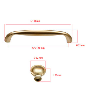 มือจับตู้โลหะผสมสังกะสีสีบรอนซ์แชมเปญหรูหราน้ำหนักเบาลูกบิดดึงบาร์ร่วมสมัยสำหรับมือจับตู้เสื้อผ้าตู้เสื้อผ้า - Product Image 6