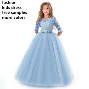 Vestido de Encaje con Flores para Niñas de 6 a 14 Años, Ropa de Princesa para Fiesta, Vestido Largo de Gala, Vestidos para Niñas, Ropa de Noche para Bodas - Product Image 2