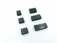 Conector de ranura para tarjeta con paso de 2.54mm, S-2.54, chapado en oro, sin orejetas de montaje, color negro, color verde