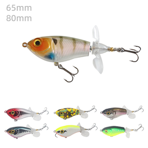 Howell OEM 65mm 80mm ABS Chopper Appât Flottant Popper Whopper Plopper pour la pêche au brochet pour la rivière Stream Saltwater Zander Cod - Product Image 1