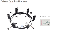 Projecteur LED réglable IP67 à alimentation CA pour éclairage paysager extérieur, type « Tree Hugger » avec anneau lumineux pour l'éclairage des palmiers